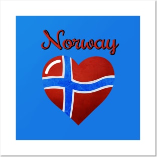 The flag of Norway, Norges flagg Posters and Art